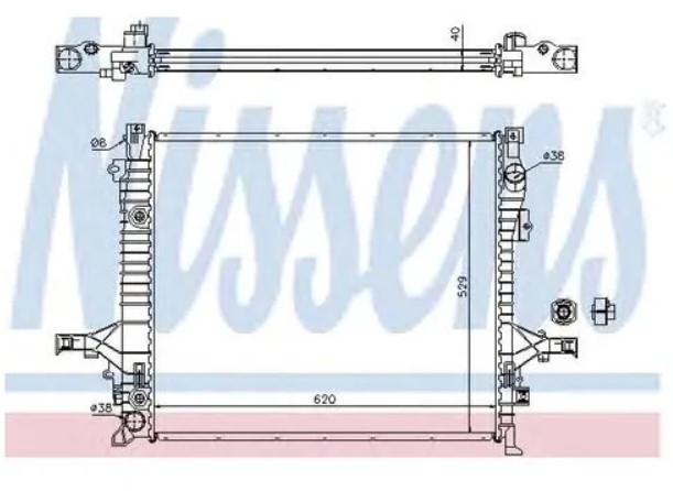 Радиатор охлаждения двигателя Nissens